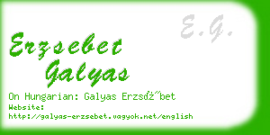 erzsebet galyas business card